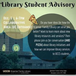 library student advisory meeting promotional graphic