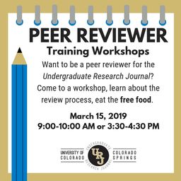 graphic for peer reviewer training workshops