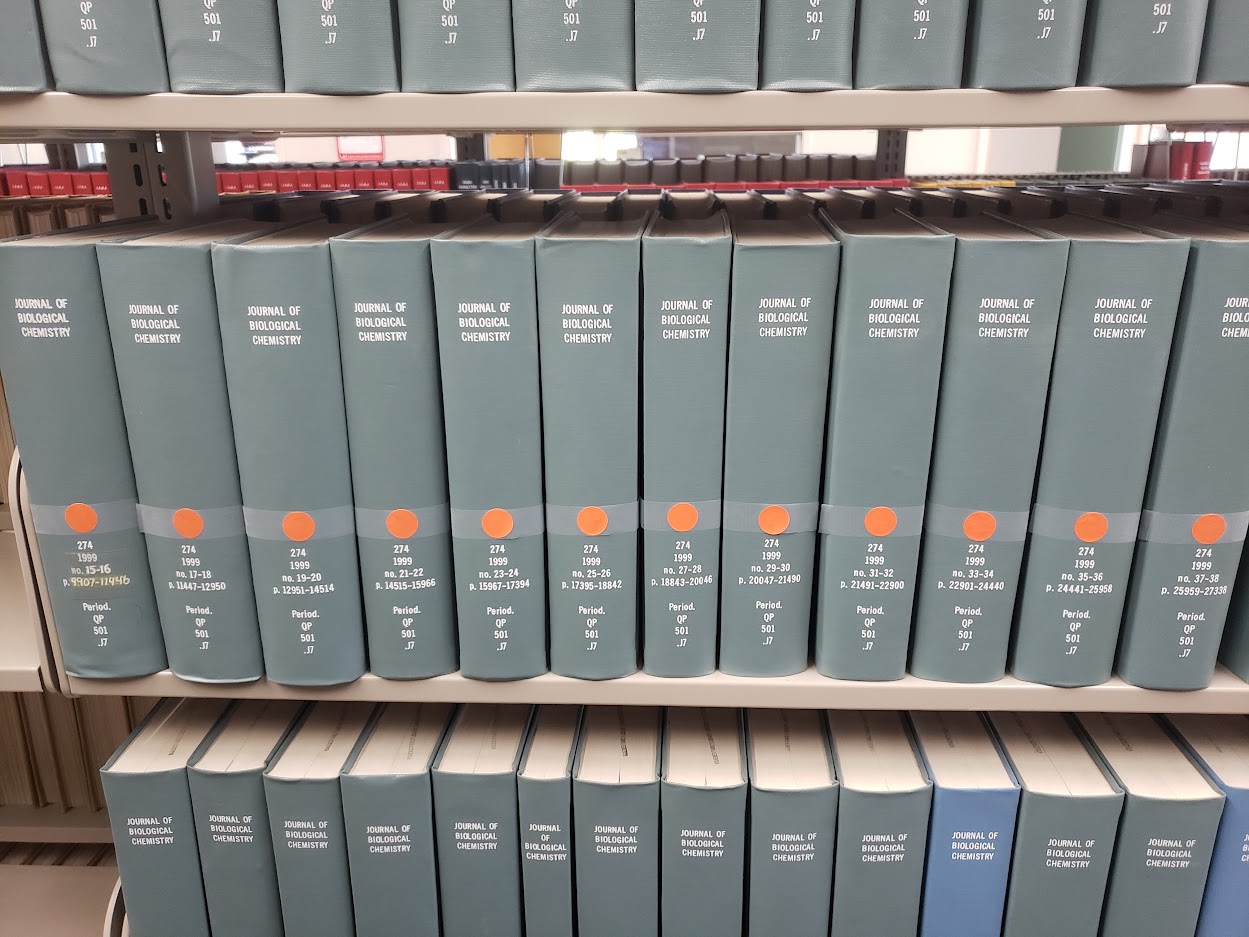 photograph of bound periodicals