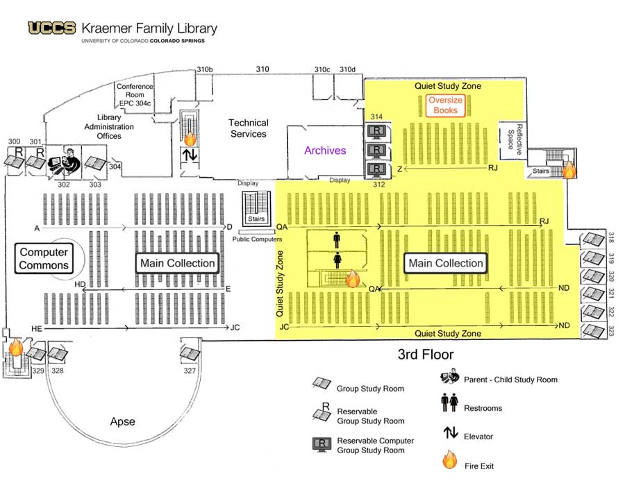 Quiet Study Zone Map