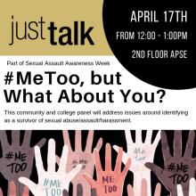 graphic for metoo just talk event