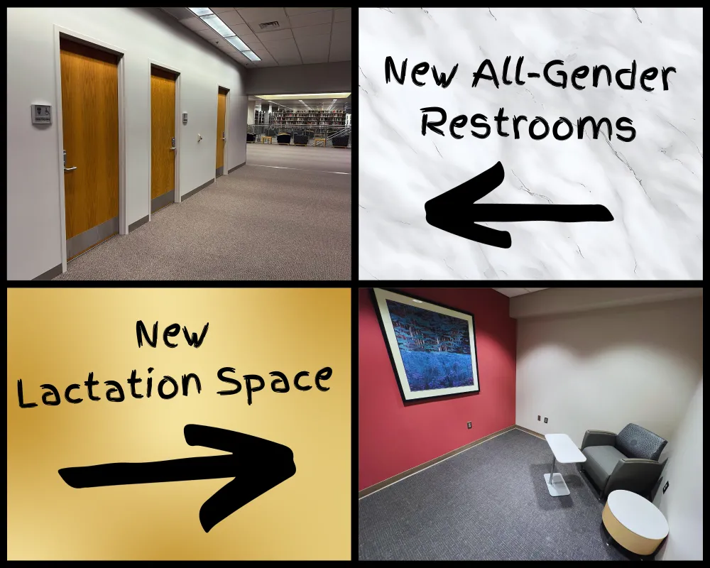 all gender restrooms andl actations pace